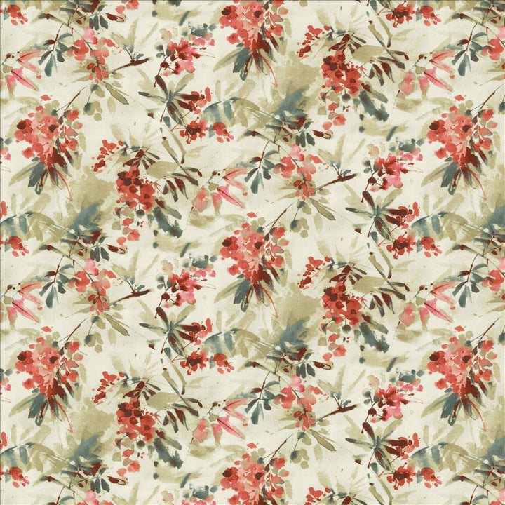 Graceful Bloom Pink  by Kasmir Designer Fabric 1452 100% Cotton
 INDIA 9,000 Wyzenbeek Double Rubs Horizontal: 27 inches and Vertical: 16 inches 54  - Swanky Fabrics -