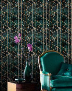 Mind the Gap Wallpaper Mind The Gap   GRAMERCY Emerald   (WP20285)