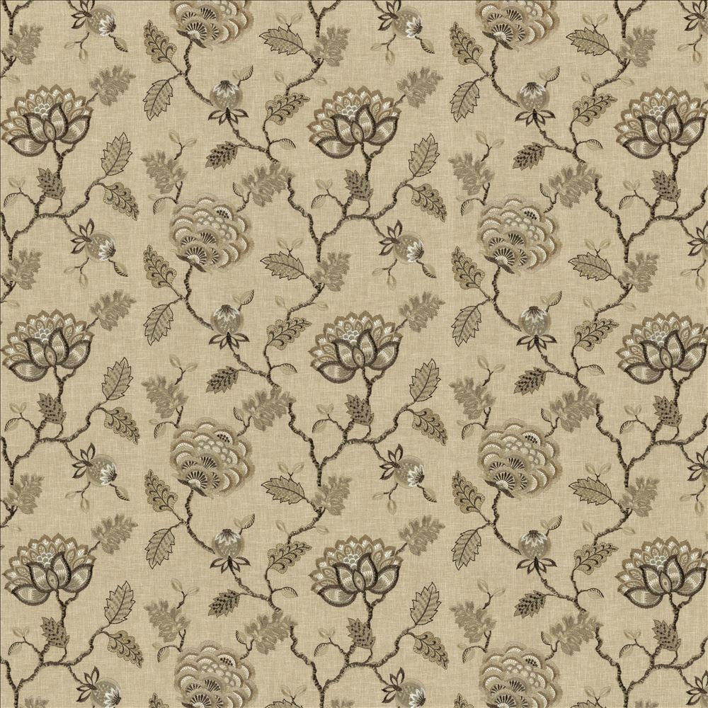 Grand Bouquet Travertine by Kasmir Designer Fabric 1462 52% Polyester
48% Cotton
 INDIA </p><p>Repeat: Horizontal: 17 inches and Vertical: 12 4/8 inches 51 - Swanky Fabrics -