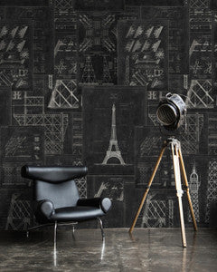 Mind the Gap Wallpaper Mind The Gap   GRAND EIFFEL Anthracite   (WP20218)