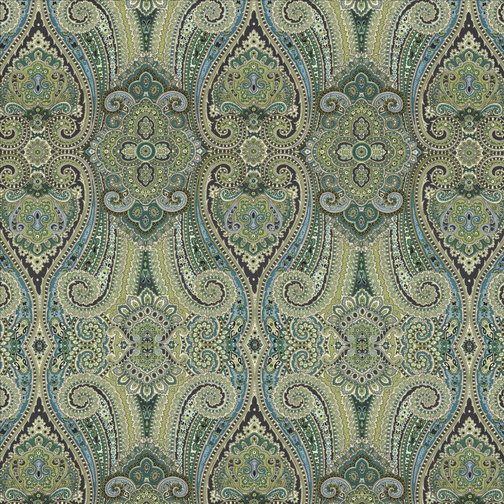Grand Paisley Peacock by Kasmir Designer Fabric 5082 100% Cotton
 CHINA 51,000 Wyzenbeek Double Rubs </p><p>Repeat: Horizontal: 13 4/8 inches and Vertical: 25 2/8 inches 54 - Swanky Fabrics -