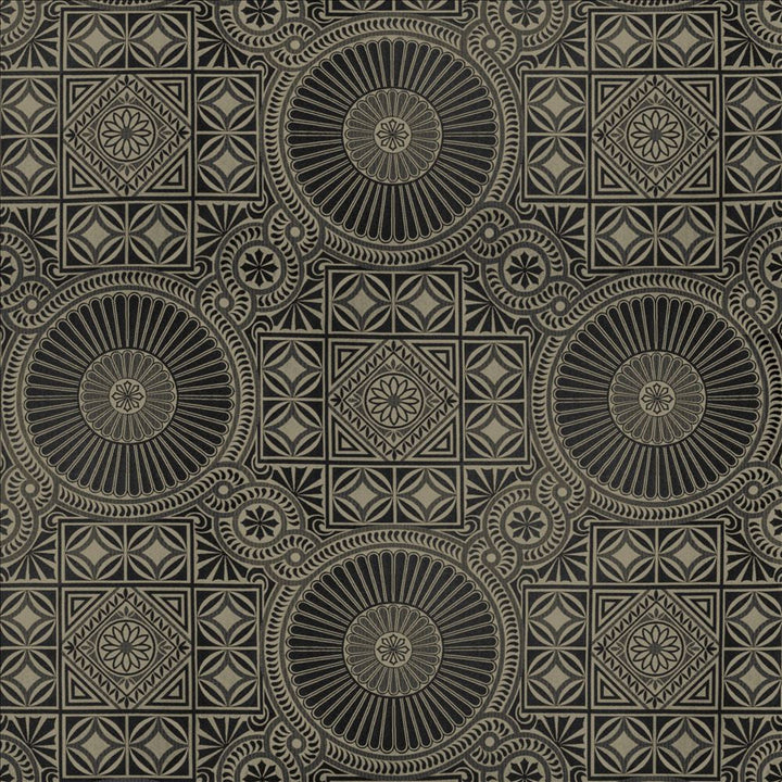 Grande Mosaic Jet by Kasmir Designer Fabric 5118 100% Polyester
 USA </p><p>Repeat: Horizontal: 29 2/8 inches and Vertical: 30 inches 53 - Swanky Fabrics -