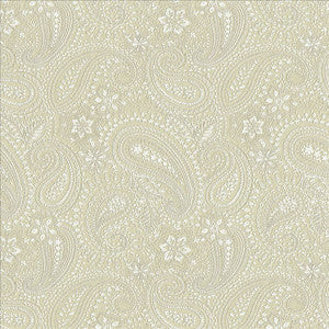 Kasmir Fabric Graphic Paisley White