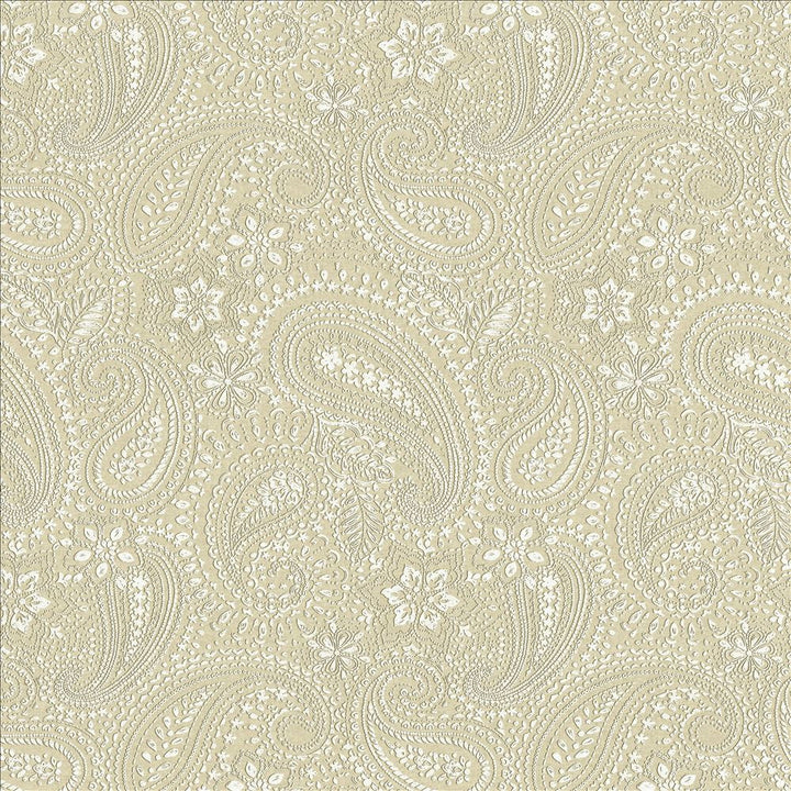 Graphic Paisley White by Kasmir Designer Fabric 1451 90% Cotton
10% Polyester
 FRANCE </p><p>Repeat: Horizontal: 17 7/8 inches and Vertical: 24 inches 61 - Swanky Fabrics -