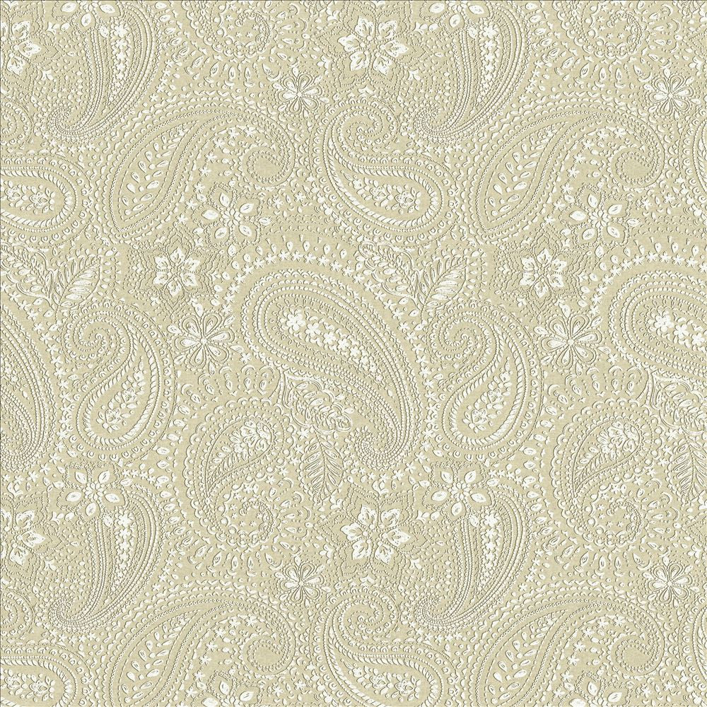 Graphic Paisley White by Kasmir Designer Fabric 1451 90% Cotton
10% Polyester
 FRANCE 24,000 Martindale Cycles </p><p>Repeat: Horizontal: 17 7/8 inches and Vertical: 24 inches 53 - Swanky Fabrics -