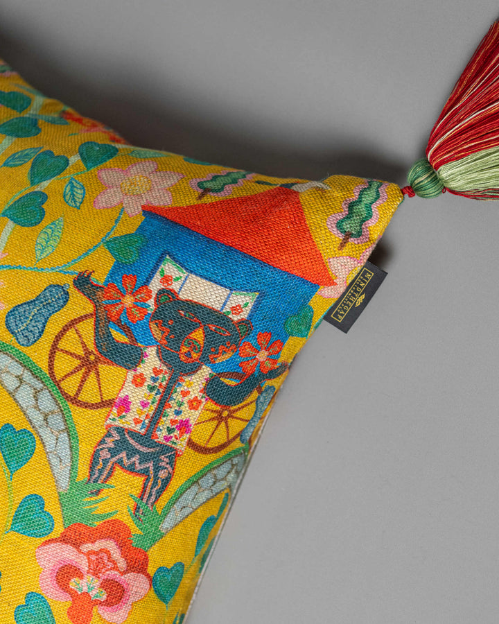 Gypsy Fairytale Lemon cushion pillow by Mind the Gap (LC40286), view 2