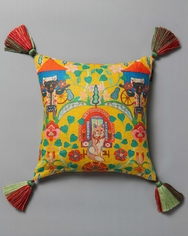 Gypsy Fairytale Lemon cushion pillow by Mind the Gap (LC40286), front