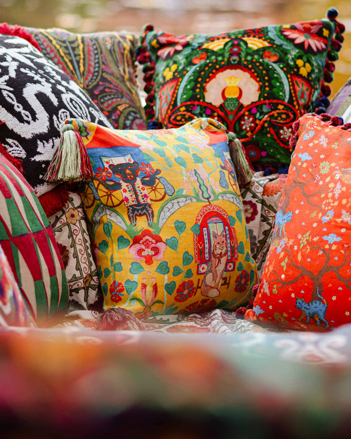 Gypsy Fairytale Lemon cushion pillow by Mind the Gap (LC40286), view 5