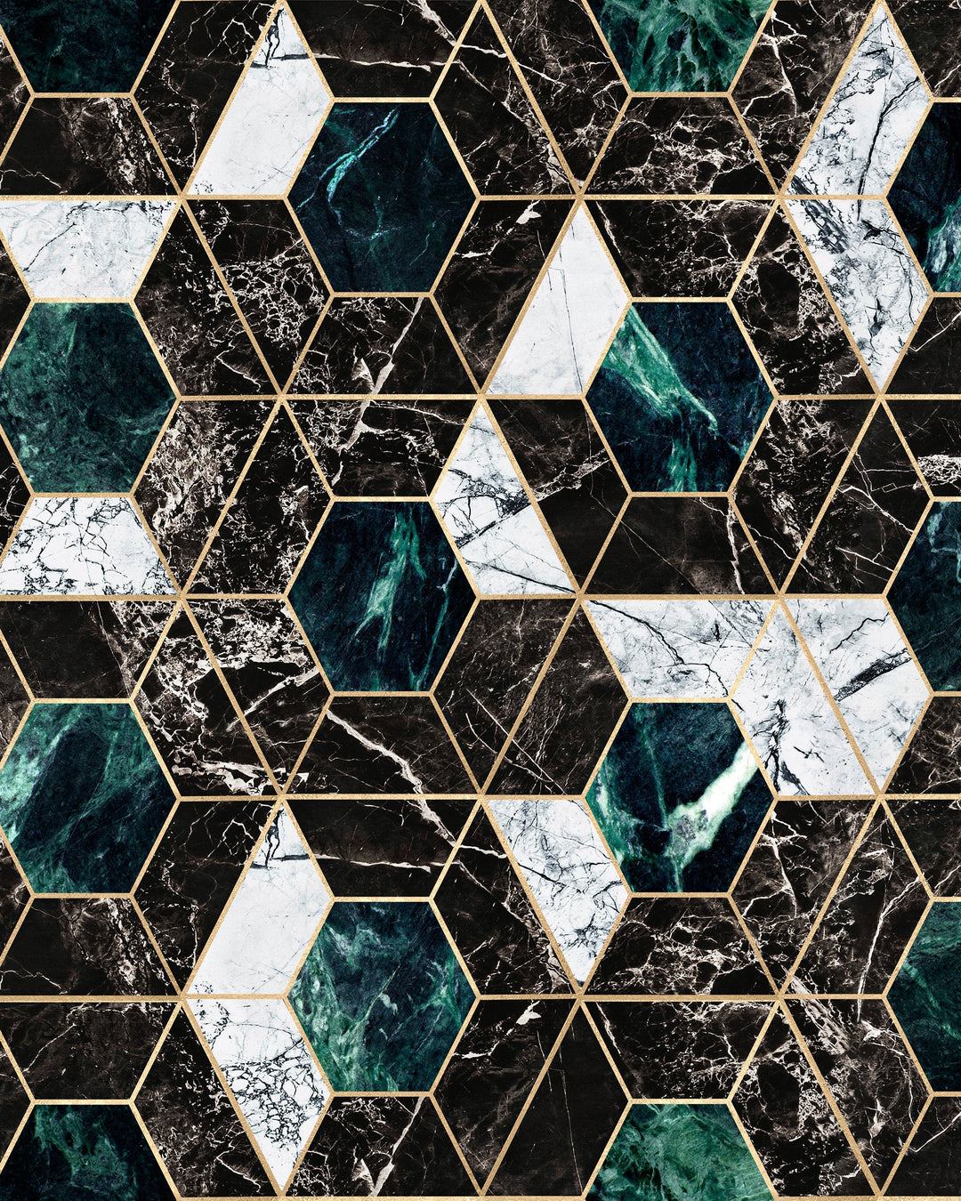 Hexa Onyx Metallic edition wallpaper by Mind the Gap (WP20294), swatch