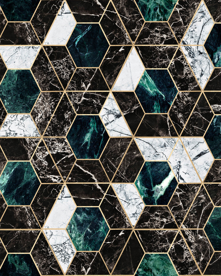 Hexa Onyx Metallic edition wallpaper by Mind the Gap (WP20294), swatch