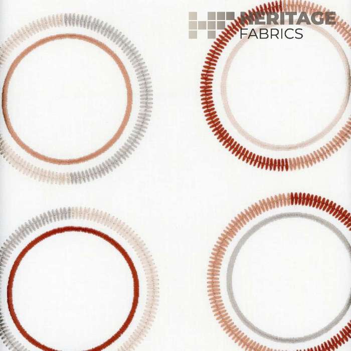 Halo Spice by Heritage Fabric - Base-52% Poly 48% Cotton Emb-100% Poly India 12,000 Horizontal: 10.75" and Vertical: 9.25" 54" - Fabric Carolina -