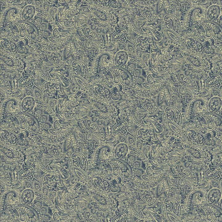 Headdress Denim by Kasmir Designer Fabric 5143 100% Polyester
 CHINA 51,000 Wyzenbeek Double Rubs </p><p>Repeat: Horizontal: 29 inches and Vertical: 14 4/8 inches 54 - Swanky Fabrics -