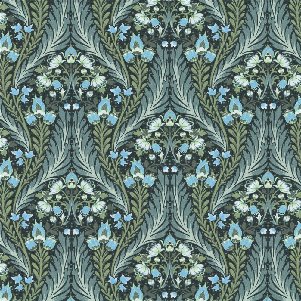 Hendon Blues  by Kasmir Designer Fabric 1477 100% Cotton  INDIA  </p><p>Repeat: Horizontal: 13 6/8 inches and Vertical: 9 inches 54  - Swanky Fabrics -