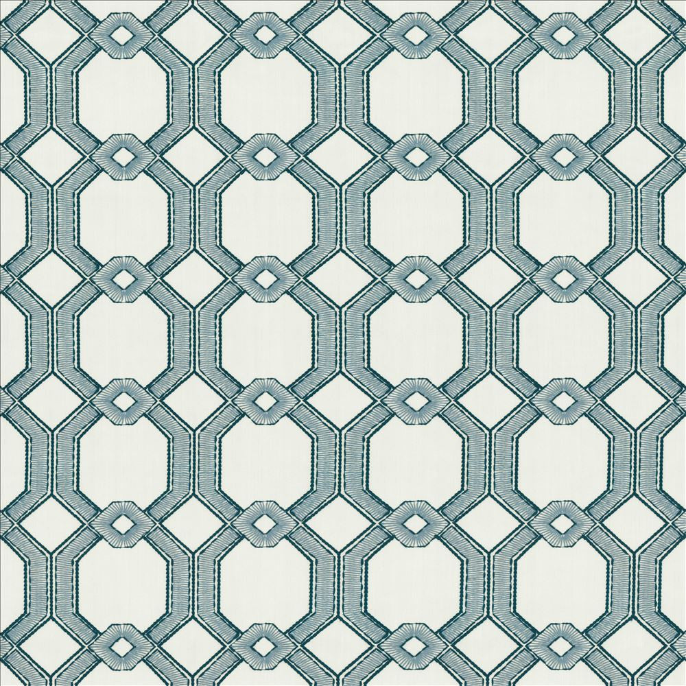High Line Delft by Kasmir Designer Fabric See sample 100% Polyester
 INDIA Not Tested </p><p>Repeat: Horizontal: 6 6/8 inches and Vertical: 6 4/8 inches 54 - Swanky Fabrics -