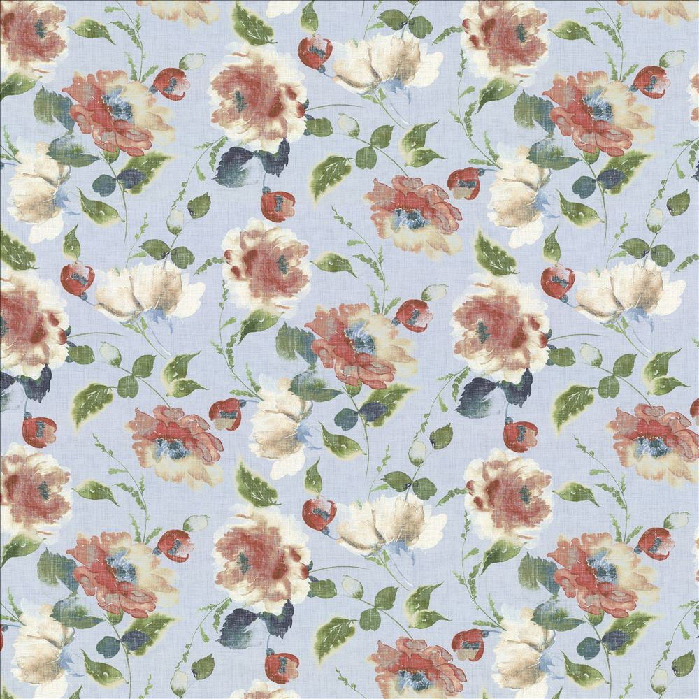 Highgrove Floral Aqua by Kasmir Designer Fabric 1467 100% Cotton
 SOUTH KOREA 20,000 Wyzenbeek Double Rubs </p><p>Repeat: Horizontal: 27 4/8 inches and Vertical: 26 4/8 inches 54 - Swanky Fabrics -