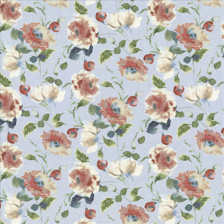 Highgrove Floral Aqua by Kasmir Designer Fabric 1467 100% Cotton
 SOUTH KOREA 20,000 Wyzenbeek Double Rubs </p><p>Repeat: Horizontal: 27 4/8 inches and Vertical: 26 4/8 inches 54 - Swanky Fabrics -