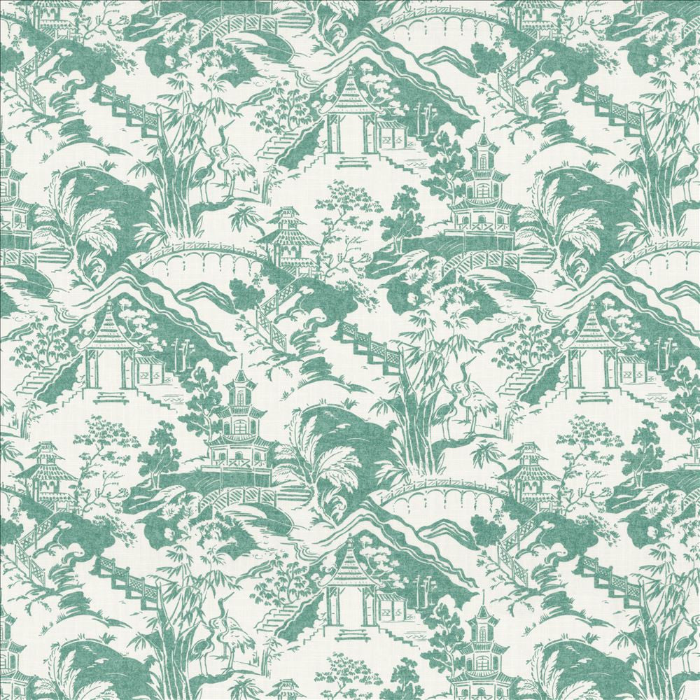 Himari Toile Seafoam by Kasmir Designer Fabric 1464 100% Cotton
 SPAIN 30,000 Wyzenbeek Double Rubs </p><p>Repeat: Horizontal: 27 inches and Vertical: 27 inches 54 - Swanky Fabrics -