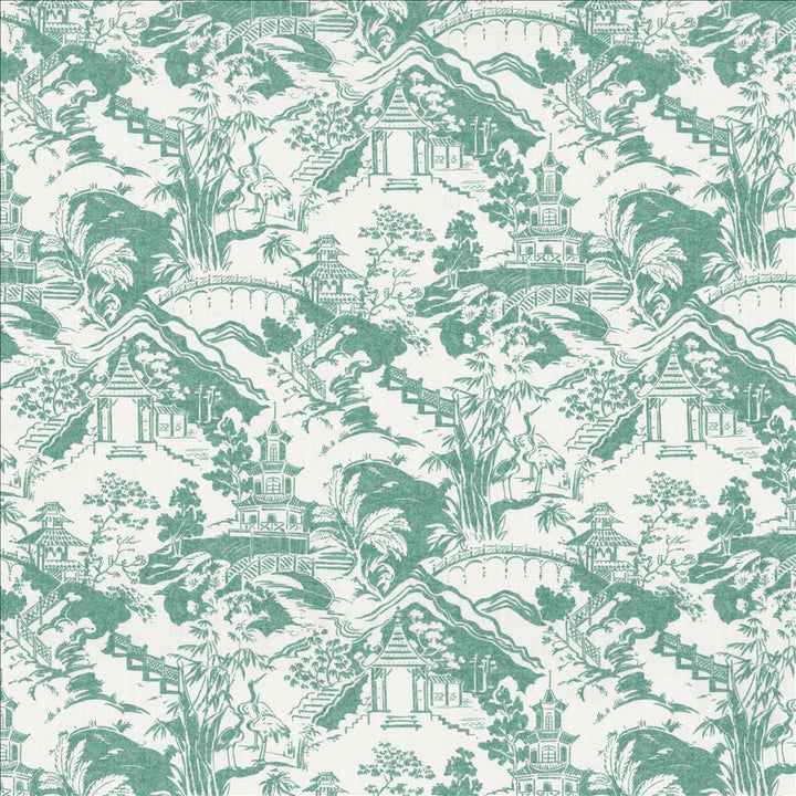 Himari Toile Seafoam by Kasmir Designer Fabric 1464 100% Cotton
 SPAIN </p><p>Repeat: Horizontal: 27 inches and Vertical: 27 inches 54 - Swanky Fabrics -