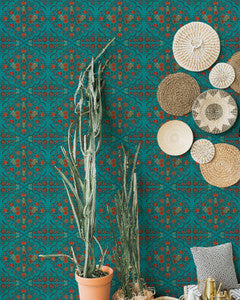 Mind the Gap Wallpaper Mind The Gap   HINDU BLOOM Topaz (WP20408)
