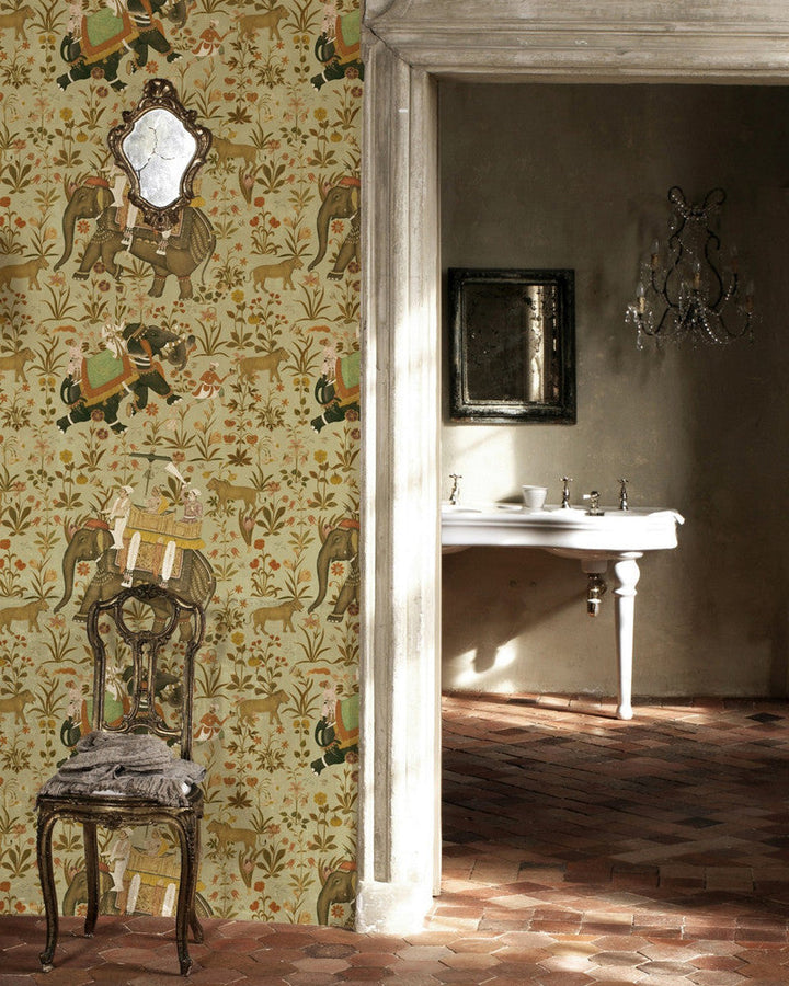 Hindustan Wallpaper by Mind the Gap Designer Wallpaper PREMIUM DESIGNER WALLPAPER COLLECTION Non-woven Made in Europe Paste the wall 3 rolls x 20.5 x 3.25 yards - Swanky Fabrics -
