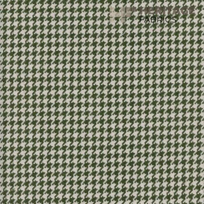 Houndstooth Avocado by Heritage Fabric - 100% Cotton India 20,000 Horizontal: 0.375" and Vertical: 0.375" 54" - Fabric Carolina -