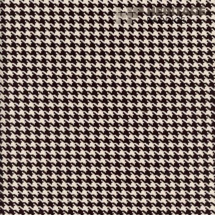 Houndstooth Black /Antique White by Heritage Fabric - 100% Cotton India 20,000 Horizontal: 0.375" and Vertical: 0.375" 54" - Fabric Carolina -
