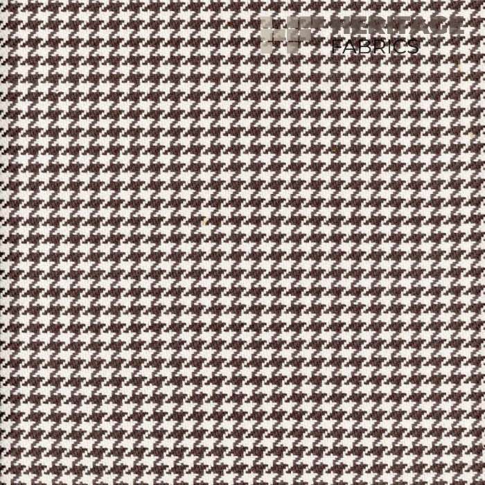 Houndstooth Charcoal by Heritage Fabric - 100% Cotton India 20,000 Horizontal: 0.375" and Vertical: 0.375" 54" - Fabric Carolina -