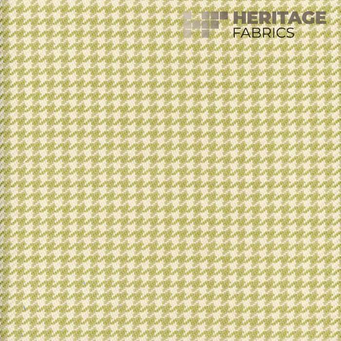 Houndstooth Honeydew by Heritage Fabric - 100% Cotton India 20,000 Horizontal: 0.375" and Vertical: 0.375" 54" - Fabric Carolina -