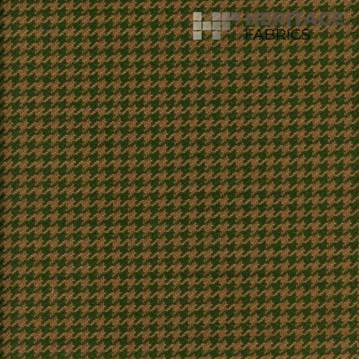Houndstooth Olive by Heritage Fabric - 100% Cotton India 20,000 Horizontal: 0.375" and Vertical: 0.375" 54" - Fabric Carolina -