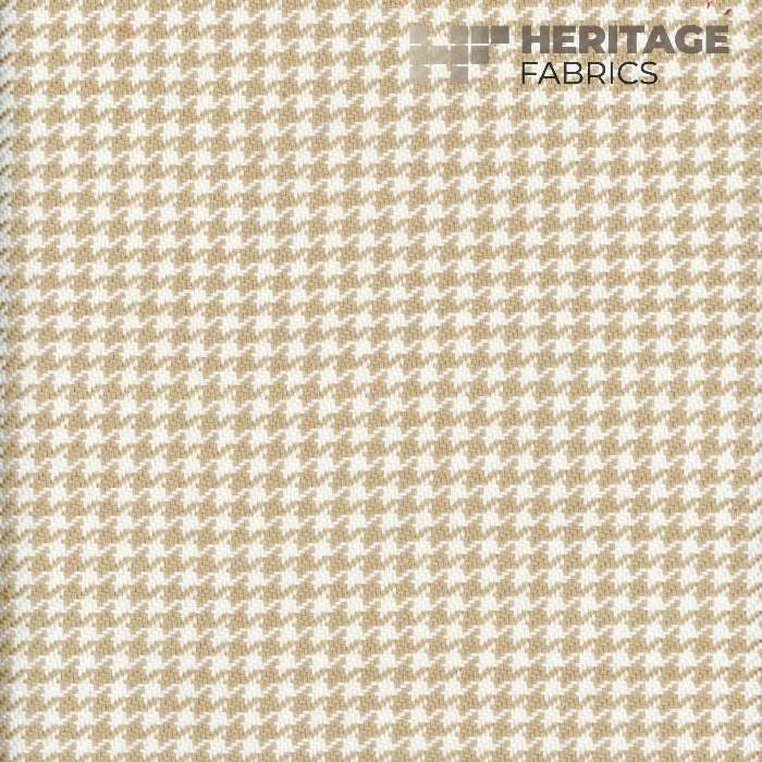 Houndstooth Sand by Heritage Fabric - 100% Cotton India 20,000 Horizontal: 0.375" and Vertical: 0.375" 54" - Fabric Carolina -