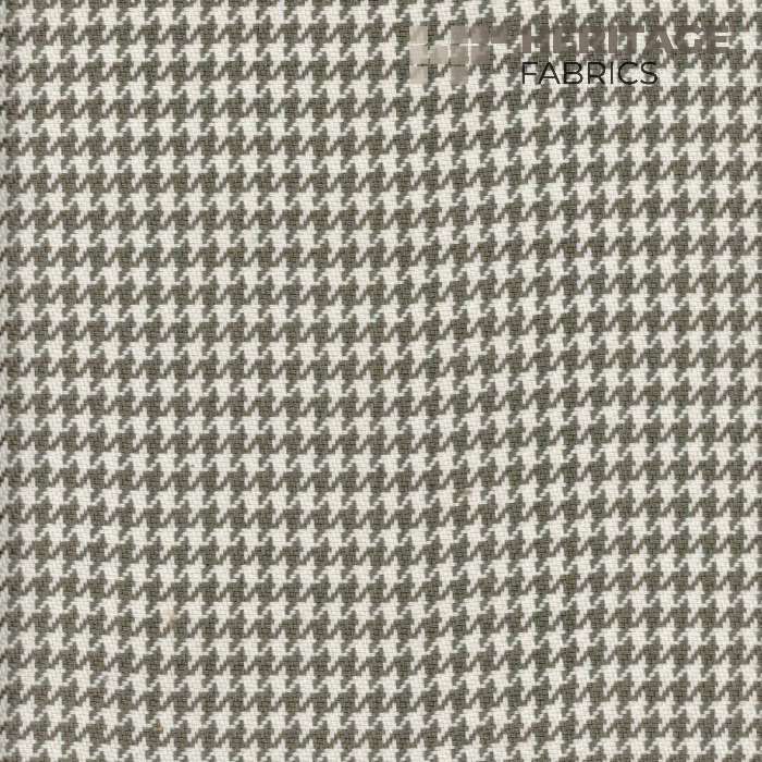 Houndstooth Truffle by Heritage Fabric - 100% Cotton India 20,000 Horizontal: 0.375" and Vertical: 0.375" 54" - Fabric Carolina -