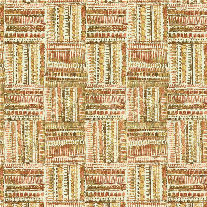 Huron Peachspice by Kasmir Designer Fabric 5155 100% Cotton
 TURKMENISTAN </p><p>Repeat: Horizontal: 13 4/8 inches and Vertical: 27 inches 54 - Swanky Fabrics -
