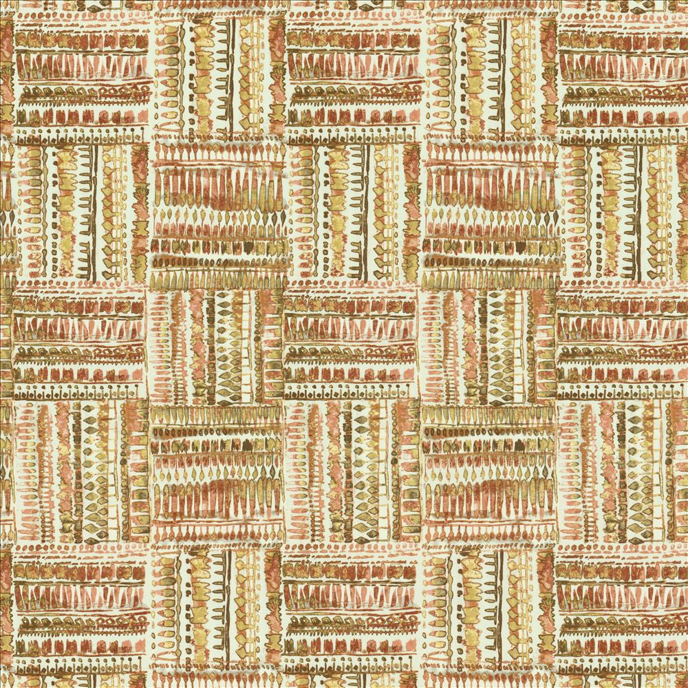 Huron Peachspice by Kasmir Designer Fabric 5155 100% Cotton TURKMENISTAN 6,000 Wyzenbeek Double Rubs Horizontal: 13 4/8 inches and Vertical: 27 inches 54 - Swanky Fabrics -