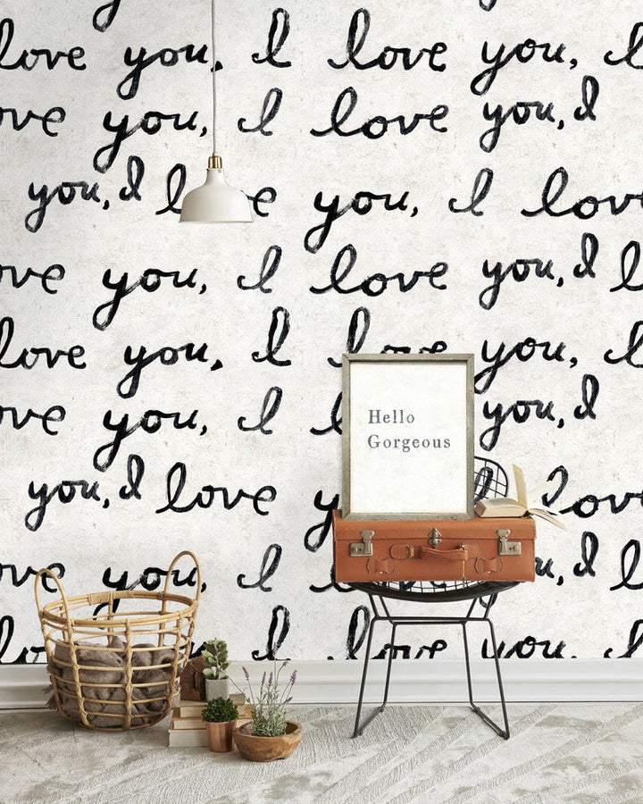 I Love You, I Love You Wallpaper by Mind the Gap Designer Wallpaper THE SUGARBOO COLLECTION Non-woven Made in Europe Paste the wall 3 rolls x 20.5 x 3.25 yards - Swanky Fabrics -