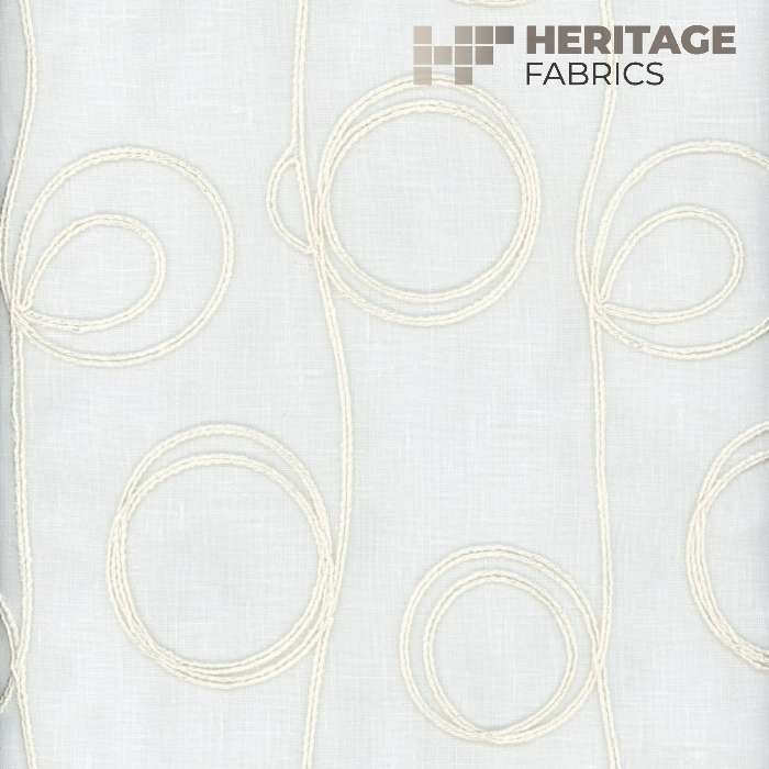 Ibiza Butter by Heritage Fabric - 42% Polyester 49% Viscose 9% Cotton India Horizontal: 6.5" and Vertical: 8.25" 54" - Fabric Carolina -