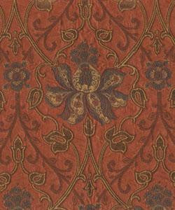 Galway Paprika M7856 by Barrow Designer Fabric 2869 63% POLYESTER 37% RAYON CHINA 15,000 DOUBLE RUBS </p><p>Repeat: Horizontal: 13-1/2" and Vertical: 27-3/4" 54" Minimum - Swanky Fabrics -