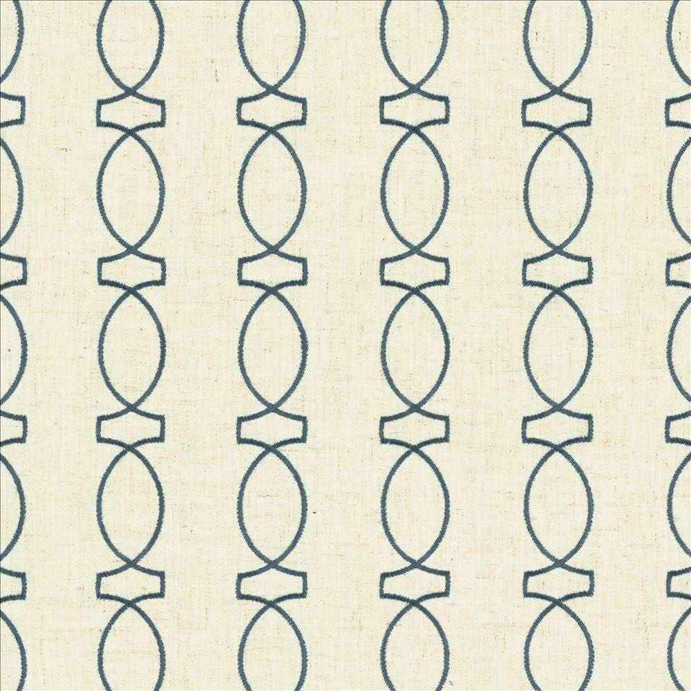 In Order Lake  by Kasmir Designer Fabric 5143 85% Polyester
11% Rayon
4% Linen
 CHINA 80,000 Wyzenbeek Double Rubs Horizontal: 3 4/8 inches and Vertical: 4 inches 53  - Swanky Fabrics -