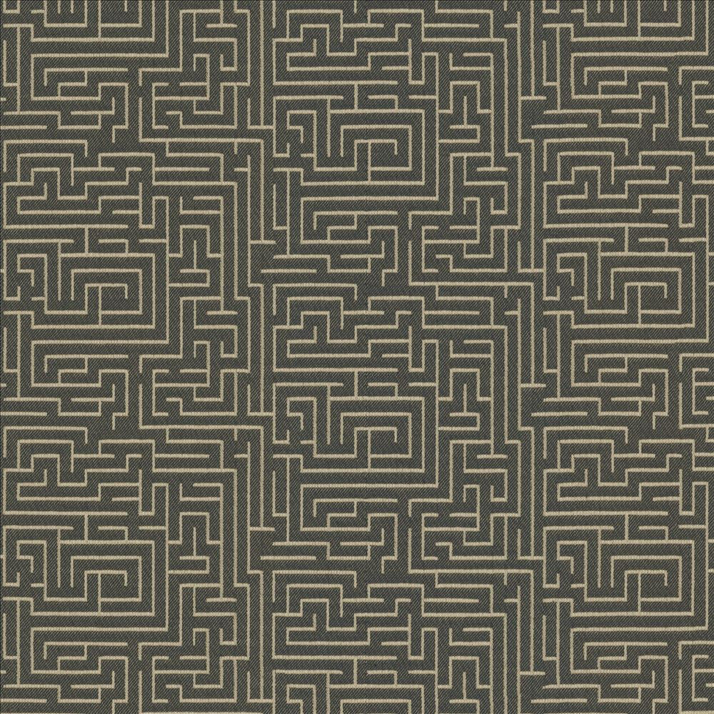 Jigsaw Steel  by Kasmir Designer Fabric 5123 54% Cotton
46% Polyester
 USA 12,000 Wyzenbeek Double Rubs Horizontal: 6 4/8 inches and Vertical: 13 4/8 inches 54  - Swanky Fabrics -