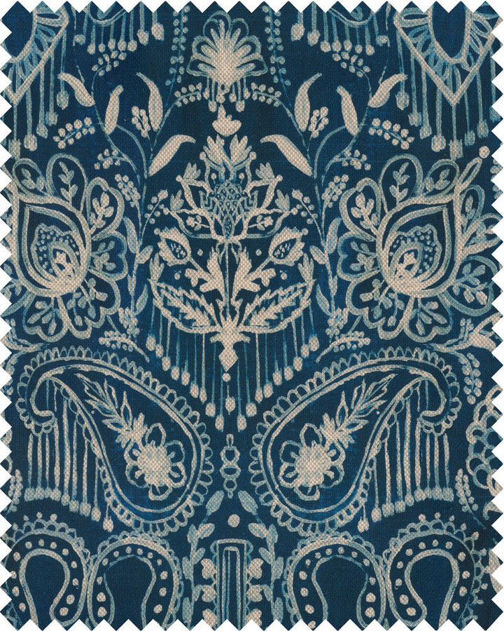 Mind The Gap Fabric JINGO Fabric (FB00071) | FB00071 | WOODSTOCK '69 LIFESTYLE COLLECTION | Blue, White | Fabric Carolina | https://www.fabriccarolina.com/