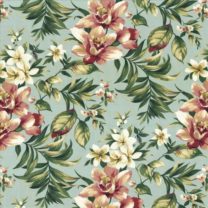 Kaanapali Capri Blue by Kasmir Designer Fabric 5082 100% Cotton
 SOUTH KOREA 35,000 Wyzenbeek Double Rubs </p><p>Repeat: Horizontal: 27 inches and Vertical: 25 2/8 inches 54 - Swanky Fabrics -