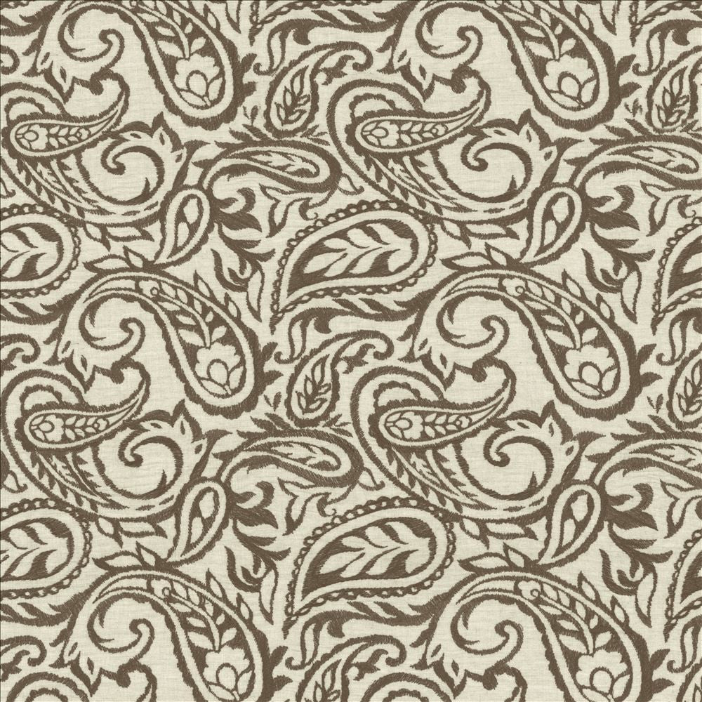 Kahala Paisley Earth by Kasmir Designer Fabric 1450 52% Linen
48% Cotton
 INDIA </p><p>Repeat: Horizontal: 17 inches and Vertical: 14 7/8 inches 51 - Swanky Fabrics -