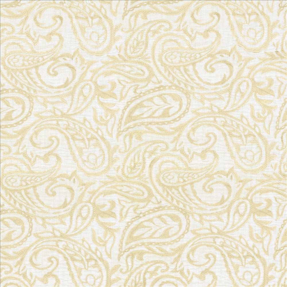 Kahala Paisley Pearl by Kasmir Designer Fabric 1450 52% Linen
48% Cotton
 INDIA </p><p>Repeat: Horizontal: 17 inches and Vertical: 14 7/8 inches 51 - Swanky Fabrics -