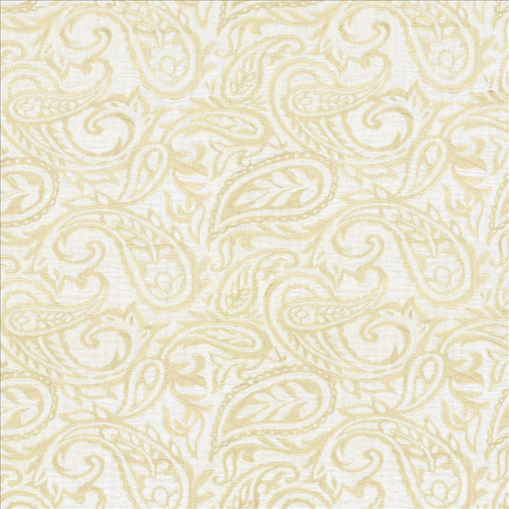 Kahala Paisley Pearl  by Kasmir Designer Fabric 1450 52% Linen
48% Cotton
 INDIA Not Tested Horizontal: 17 inches and Vertical: 14 7/8 inches 51  - Swanky Fabrics -