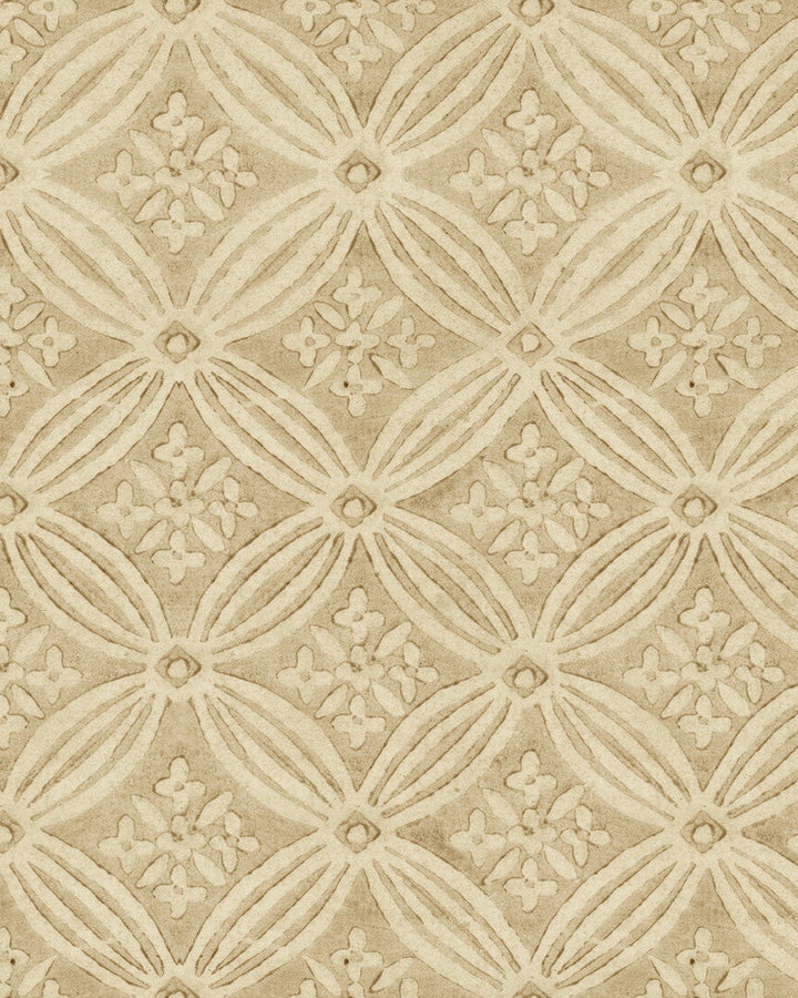 Kalamkari Angora Wallpaper by Mind the Gap Designer Wallpaper THE WALLPAPER COMPENDIUM 2 Satin Matte Made in Europe Paste the wall 1 roll x 20.5 x 10.9 yards - Swanky Fabrics -