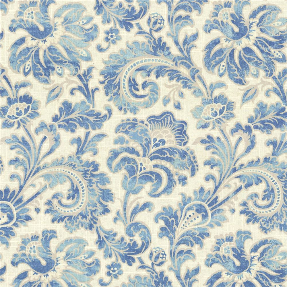 Kenilworth Matisse Blue by Kasmir Designer Fabric 5081 55% Linen
45% Rayon
 CHINA </p><p>Repeat: Horizontal: 13 6/8 inches and Vertical: 16 6/8 inches 54 - 55 - Swanky Fabrics -