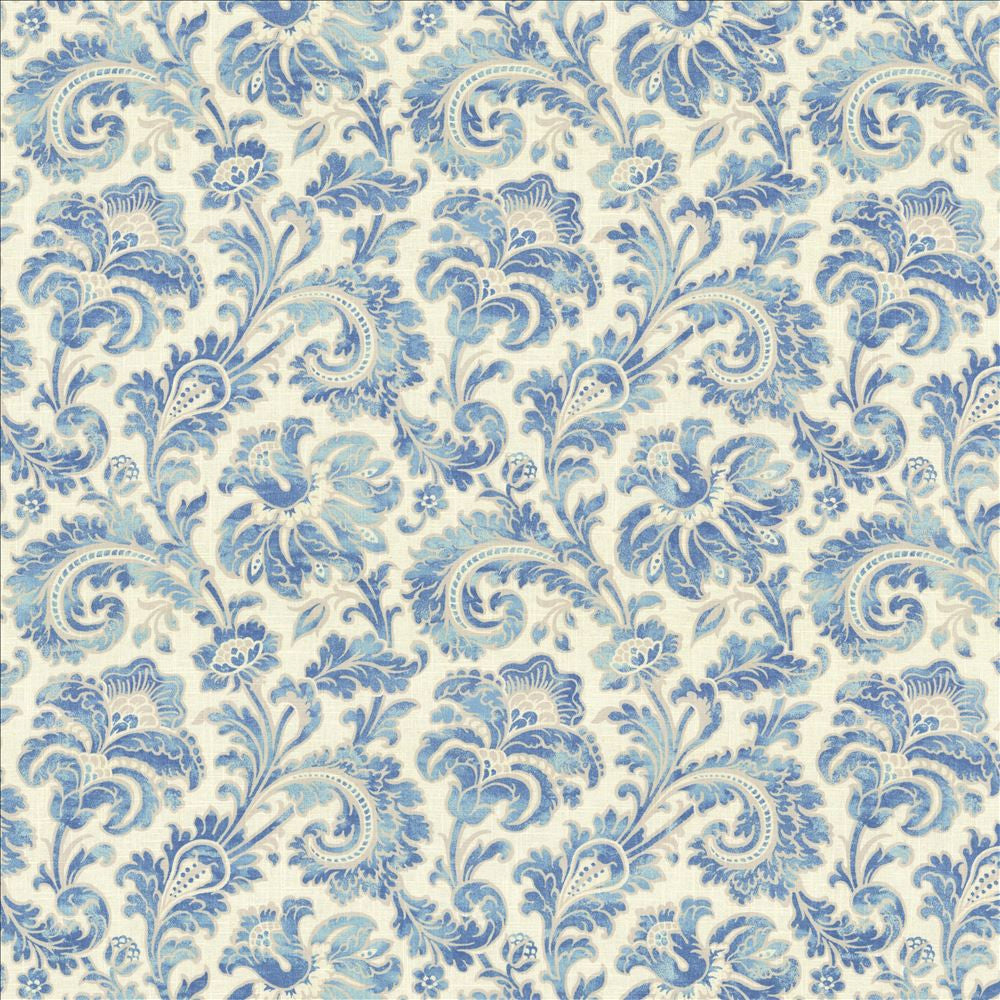 Kenilworth Matisse Blue by Kasmir Designer Fabric 5081 55% Linen
45% Rayon
 CHINA 12,000 Wyzenbeek Double Rubs </p><p>Repeat: Horizontal: 13 6/8 inches and Vertical: 16 6/8 inches 54 - Swanky Fabrics -