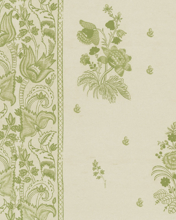 Korond Floral Beechnut Wallpaper by Mind the Gap Designer Wallpaper TRANSYLVANIAN ROOTS Satin Matte Made in Europe Paste the wall 1 roll x 20.5 x 10.9 yards - Swanky Fabrics -