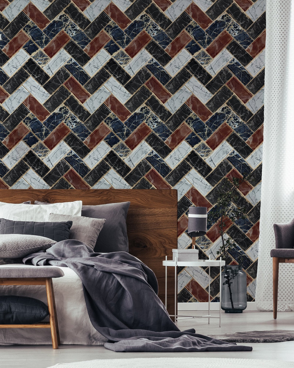 Herringbone wallpaper by Mind the Gap (WP20349), view 2