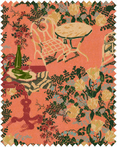 Mind the Gap Fabric Mind The Gap   LA BRASSERIA Salmon Velvet (FB00129)