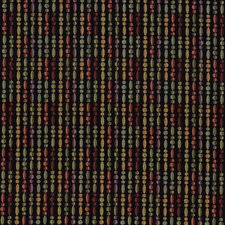 La Cirque Black by Kasmir Designer Fabric 5068 100% Polyester CHINA 39,000 Wyzenbeek Double Rubs Horizontal: 4 6/8 inches and Vertical: 5 2/8 inches 58 - Swanky Fabrics -